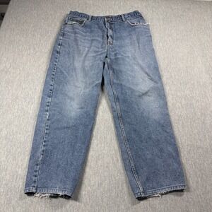 High Sierra Jeans Mens 34x30 Blue Straight Leg Denim Cotton Faded Vintage Casual